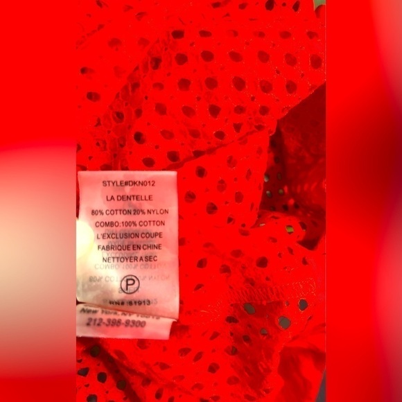 NWT Plenty by Tracy Reese beautiful red eyelet blouse Size Small - Picture 11 of 13